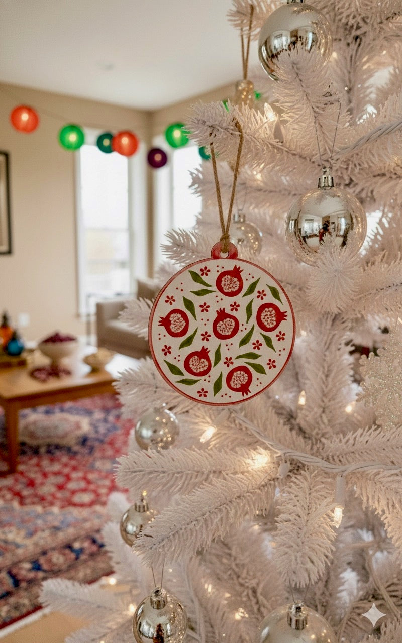 Pomegranate Wood Ornament
