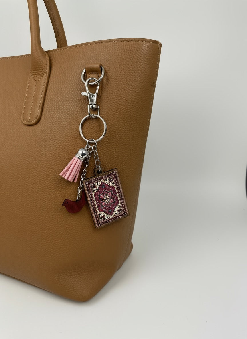 Persian Rug Inspired Design Keychain/Bag Charm