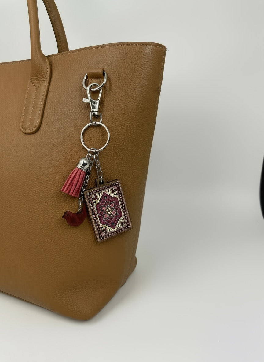Persian Rug Inspired Design Keychain/Bag Charm